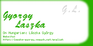 gyorgy laszka business card