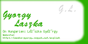 gyorgy laszka business card